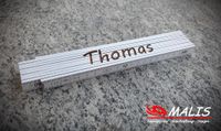Zollstock personalisiert mit Namen Thomas